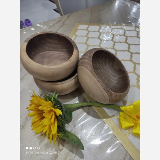 کاسه چوب گردو خمره ای قطر 15
