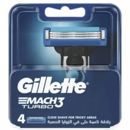 تیغ یدک ژیلت مچ تری توربو بسته 4 عددی  Mach3 Turbo Gillette