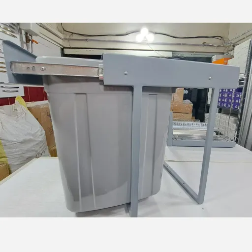 سطل زباله کابینتی ریل دار سایز 25 لیتری( لاهیج یراق )