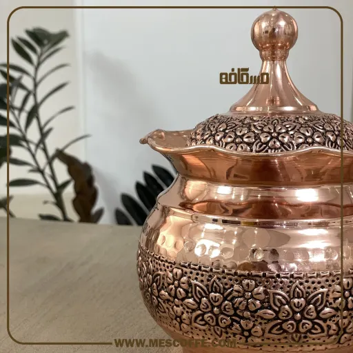 شکلات خوری مسی مدل گلبرگ کد 1596