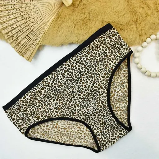شورت زنانه نخی طرح پلنگی سایز بزرگ 3XL گزینه ها سایز XXXL | نسکافه ای