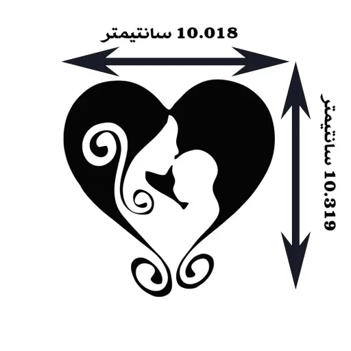 استیکر حرارتی طرح مادر 01 مجموعه 2 عددی رنگ سفید