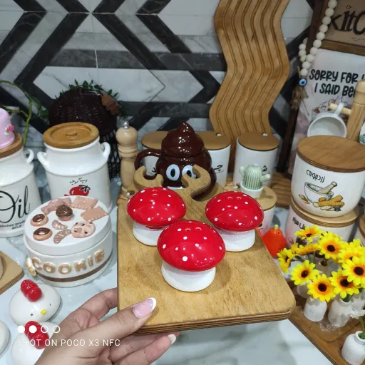 نمکپاش سرامیکی قارچ جذاب وقشنگ( قیمت برای یک عدد میباشد)