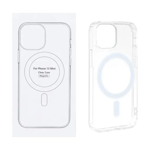 قاب مگ سیف آیفون با قابلیت شارژ MagSafe مدل Apple iPhone 13 Mini رنگ شفاف