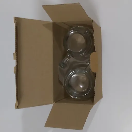 لیوان طرحدار2تایی لیوان برجسته جمجمه دسته دار کوچک رنگ سفید (یک جفت باهم) 