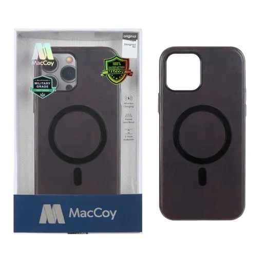 قاب اورجینال MacCoy چرمی Magsafe Military مدل Apple iPhone 12 Pro Max