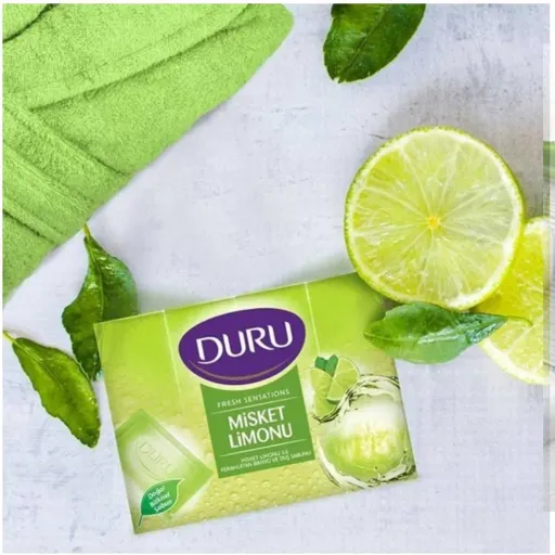 صابون حمام دورو DURU رایحه لیمو و نعناع بسته 4 عددی 600 گرم