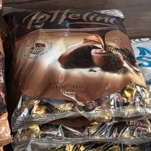 شکلات تافلینی اوکراینی Toffelini با مغز کرم کاکائویی بسته 1 کیلویی وزن 500 گرم