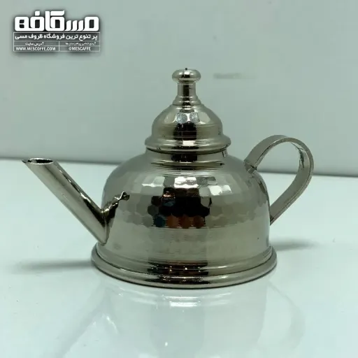 قوری زعفران دم کن مسی کروم(سایز2/کد 505)