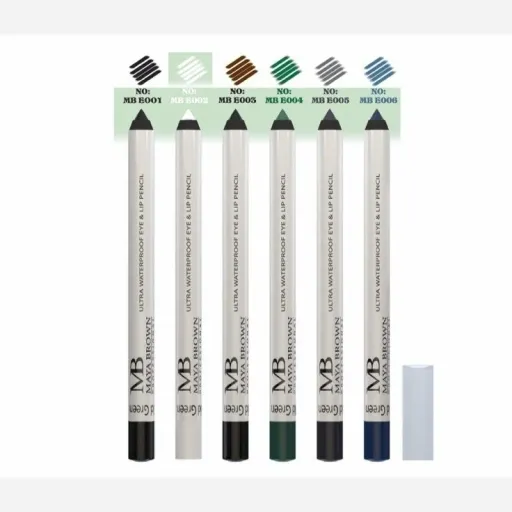 مداد داخل چشم رنگی شمعی مایا براون شماره E004