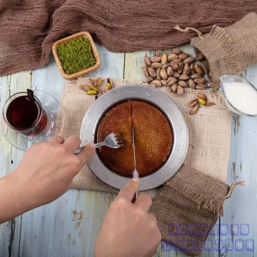 قالب شیرینی به گز مدل کنافه کد 12 رنگ نقره ای