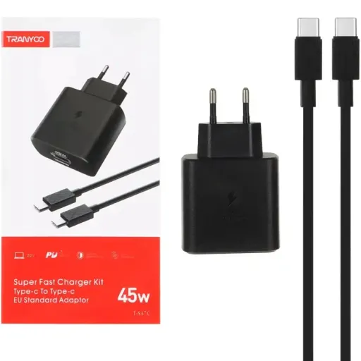 شارژر دیواری 45 وات ترانیو مدل T-SA7C به همراه کابل تبدیل USB-C