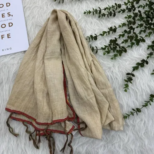 شال ساده نخی دندان موشی وارداتی کد 989 بدون آبرفت و رنگ رفت و چروک گزینه ها گلبهی