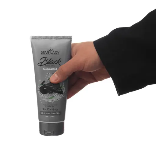 ماسک صورت استارلیدی مدل ذغال فعال به همراه ژل ماسک صورت استارلیدی مدل لیمو حجم 175 میلی لیتر