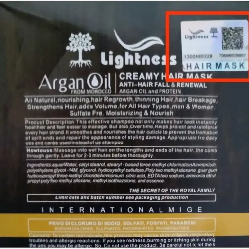 شامپو و ماسک مو بدون سولفات لایتنس اصلی (پک دو عددی) حاوی روغن آرگان (شامپو آرگان لاینتس و ماسک مو)