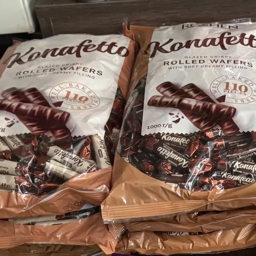ویفر رول شکلاتی روشن اوکراین ROSHEN KONAFETTO  بسته 110 عددی وزن 500 گرم