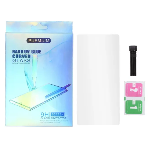 گلس محافظ صفحه نمایش شیشه ای UV Puemium سامسونگ مدل Samsung Galaxy S23 Ultra (پک دار)