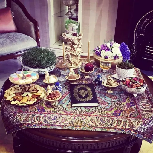 ترمه هاشمی یزد - طرح سلجوقی ۱۶ رنگ