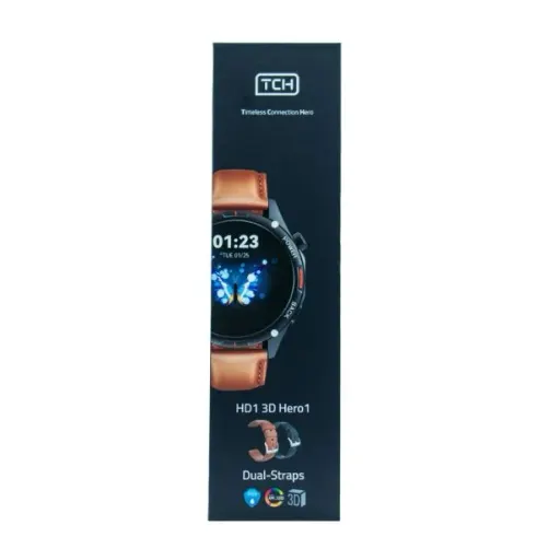 ساعت هوشمند (اسمارت واچ) TCH HD1 3D Hero1 صفحه گرد فلزی رنگ نقره ای