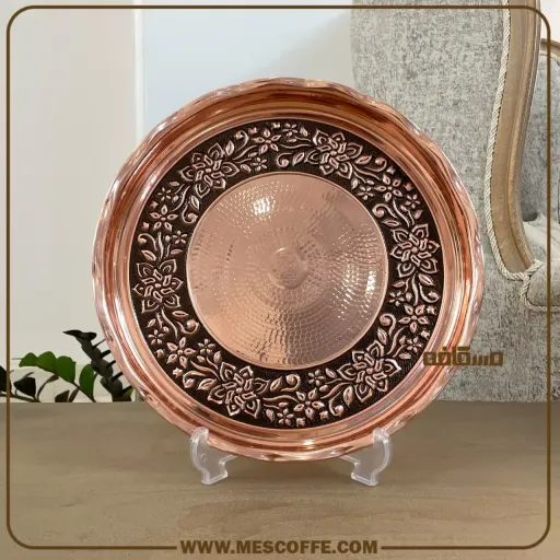 جدیدترین سینی مجمع مسی نانو(مدل گل یاس/کد1888)