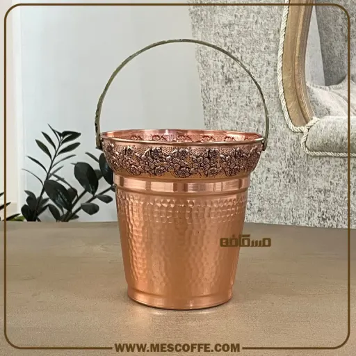سطل زباله مسی نانو(مدل گلبرگ/کد1935)