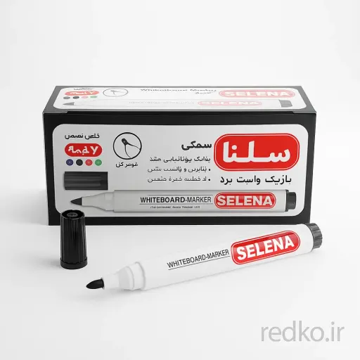 ماژیک وایت برد مشکی سرگرد سلنا SP124 در مداد قرمز