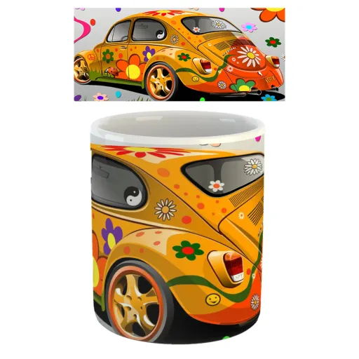 ماگ افرا توس طرح نوستالژیک ماشین فلوکس کد mug110