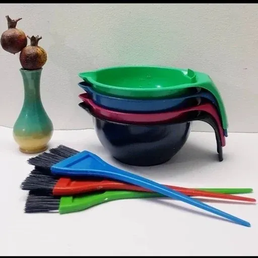کاسه و برس رنگ مو