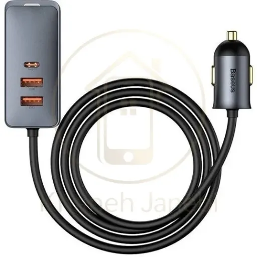 شارژر فندکی بیسوس Baseus Share Together CCBX-120C2 CCBT-A0G توان 120 وات