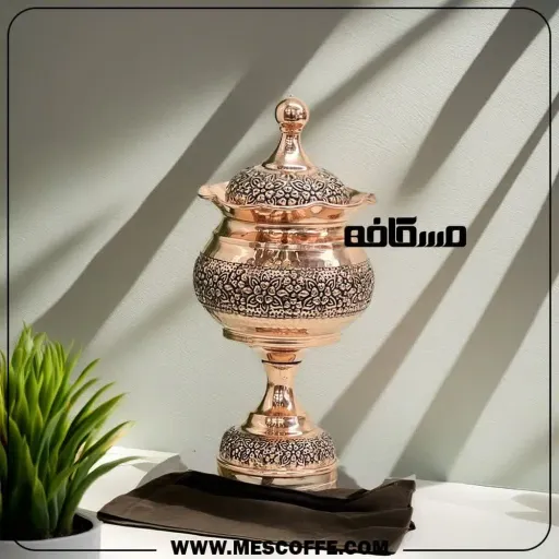 قندان پایه دار مسی گلبرگ