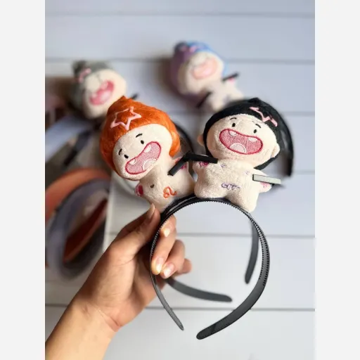 تل مو عروسکی دار گیره ای