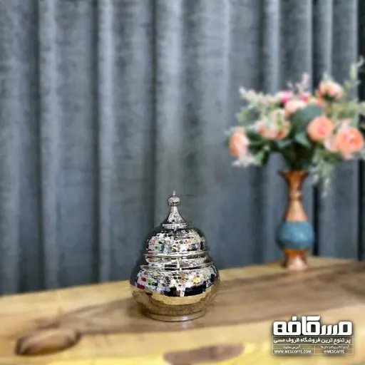 قندان خمره ای بدون پایه کروم