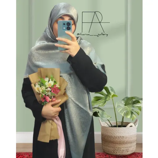روسری ژاکارد لمه دورو