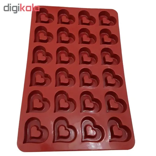 قالب شیرینی طرح قلب کد 1245 رنگ آجری