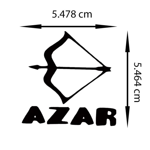 استیکر حرارتی طرح نماد آذرماه مجموعه 5 عددی رنگ مشکی