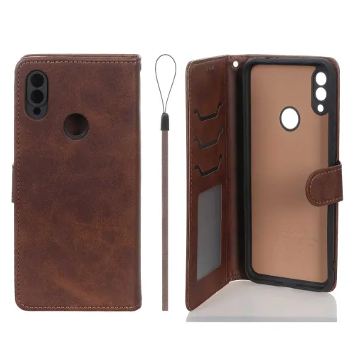 کیف موبایل مگنتی جاکارتی درجه یک داخل خز MNC Plus مدل Xiaomi Redmi Note 7 / Note 7 Pro / Note 7s رنگ سرمه ای