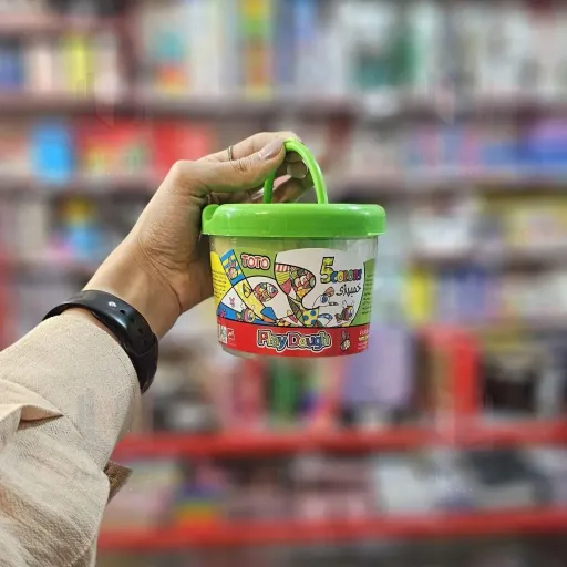 خمیر سطلی 5 رنگ توتو