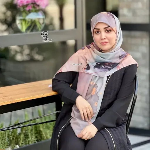 روسری طرح هما سایز 140 جنس نخ کاستوم سیتو چرخ دوز رنگ سبز
