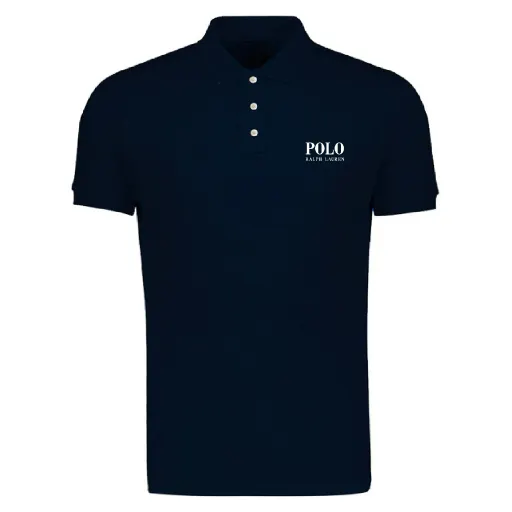 پولوشرت مردانه آستین کوتاه یقه دکمه دار طرح Polo Ralph Lauren رنگ مشکی