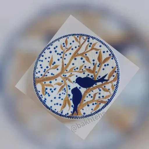 دیوارکوب سفالی نقطه کوبی شده کد 1(پس کرایه)