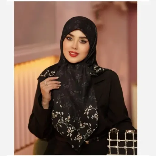 روسری نخی قواره متوسط شب شکوفه 