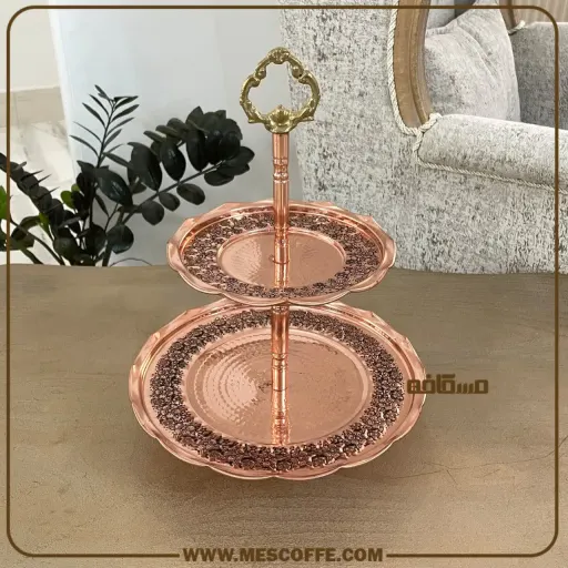 شیرینی خوری دو طبقه مسی (کد 1315)