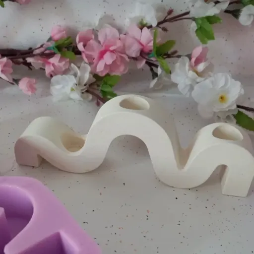 قالب سیلیکونی جا شمعی موج