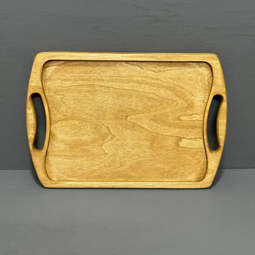 سینی مستطیل چوبی کلاسیک بزرگ