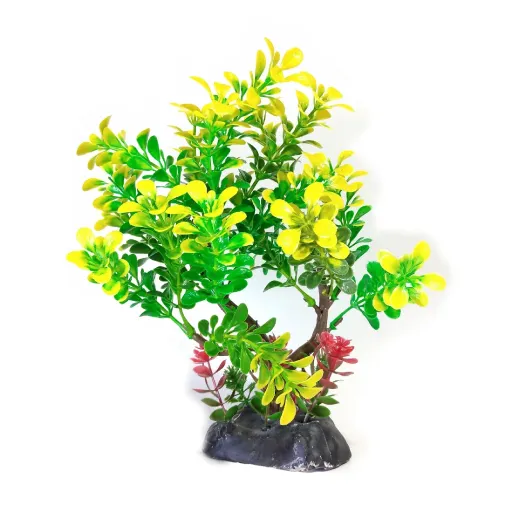 گیاه مصنوعی آکواریوم مدل درختچه کد 1380 رنگ سبز