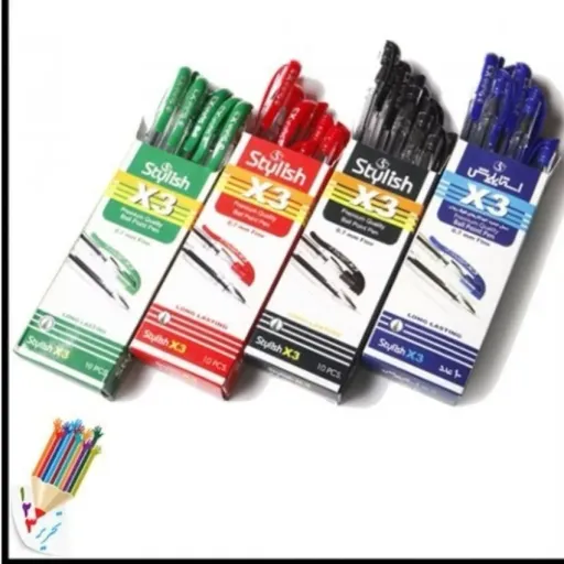 خودکار 0.7 میل استایلیش x3  ترکیبی بسته 10 عددی 