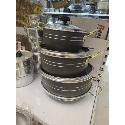 ست ۷ پارچه قابلمه و ماهیتابه گرانیتی