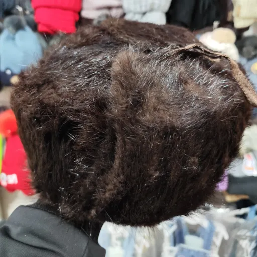 کلاه روسی اصلی پوست سمور رنگ قهوه‌ای