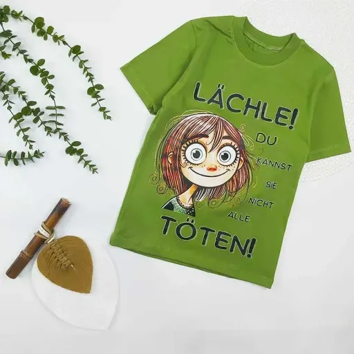 تیشرت دخترانه یقه گرد پنبهای طرح دخترانه بهار و تابستانه گزینه ها سایز 11تا12سال(سایز60) | نسکافه ای