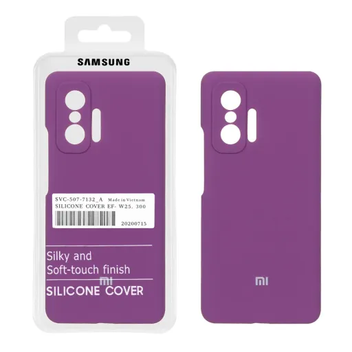 قاب سیلیکونی پاک کنی اورجینال درجه یک محافظ لنزدار شیائومی مدل Xiaomi Mi 11T / Mi 11T Pro رنگ صورتی فانتزی